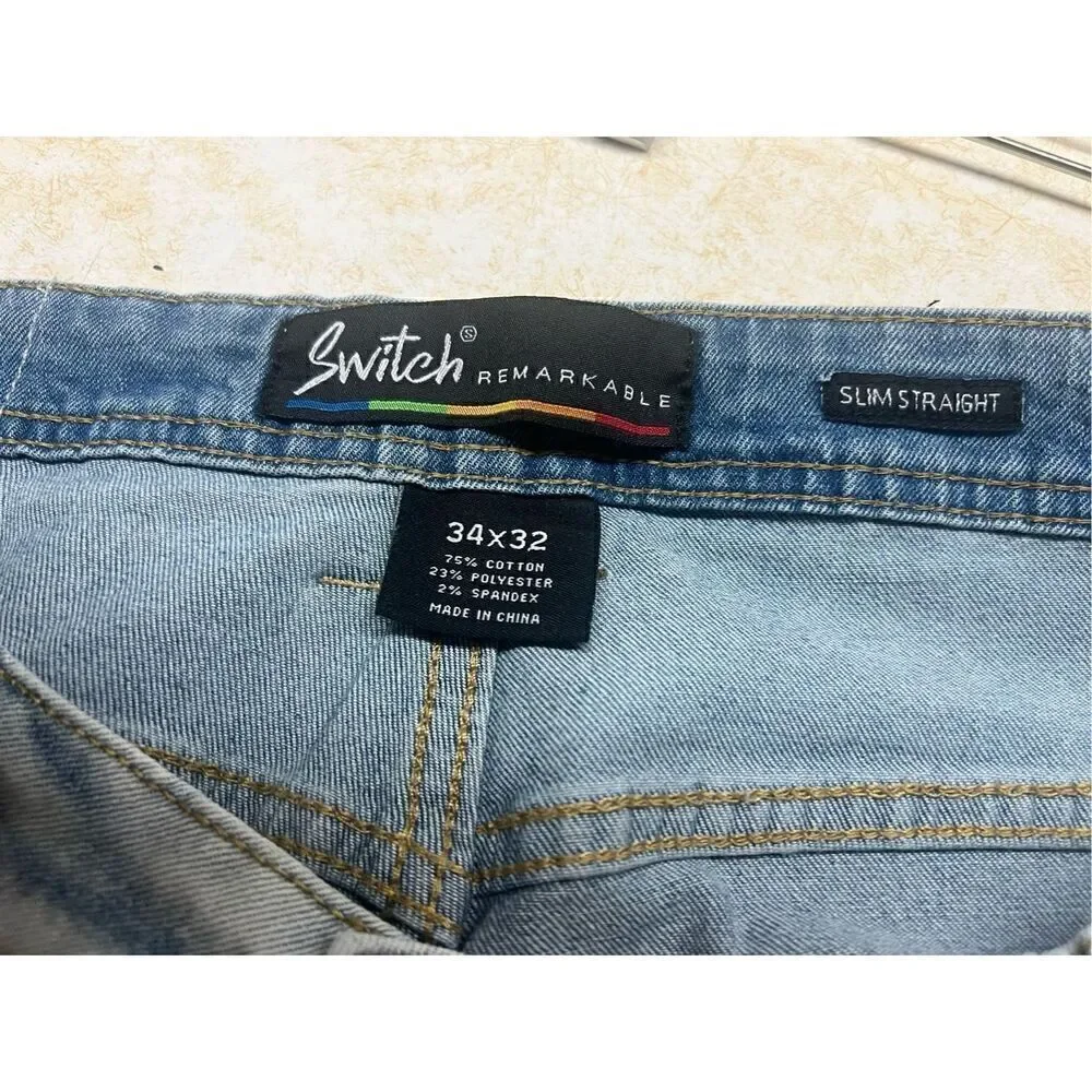 Switch Men’s Slim Straight Jeans Sz 34/32 NWT